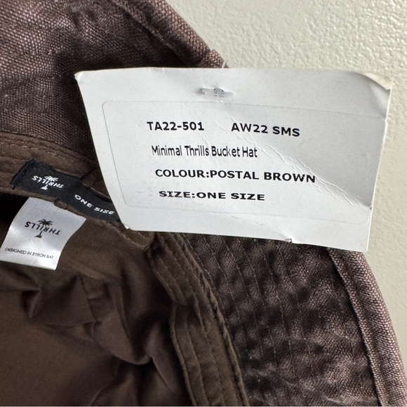 Thrills Minimal Bucket Hat Postal Brown OSFM - Picture 6 of 6